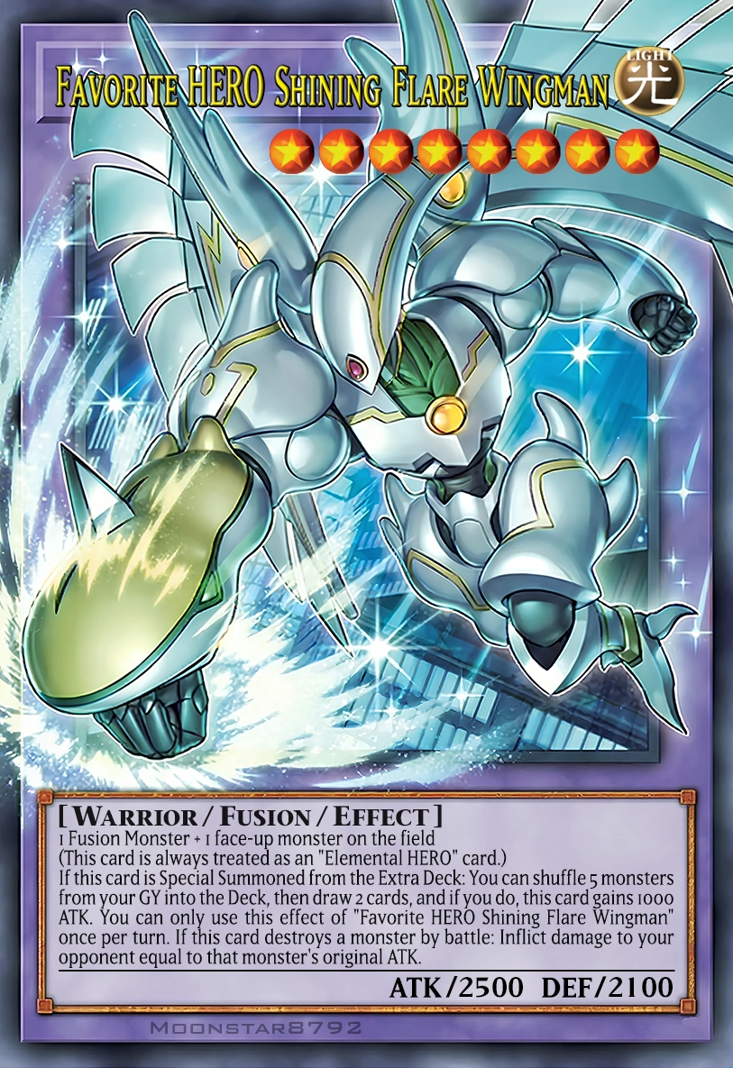 Homme-oiseau à l'éclat lumineux, héros favori