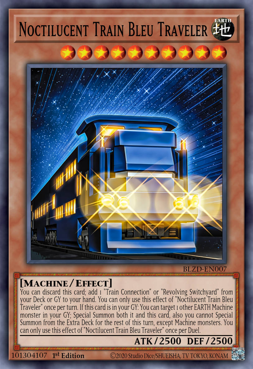 Train bleu voyageur Noctilucent