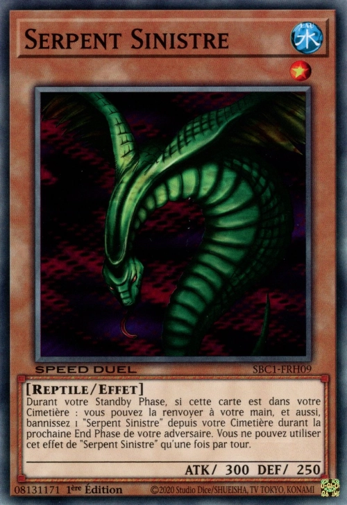 Serpent Sinistre Errata