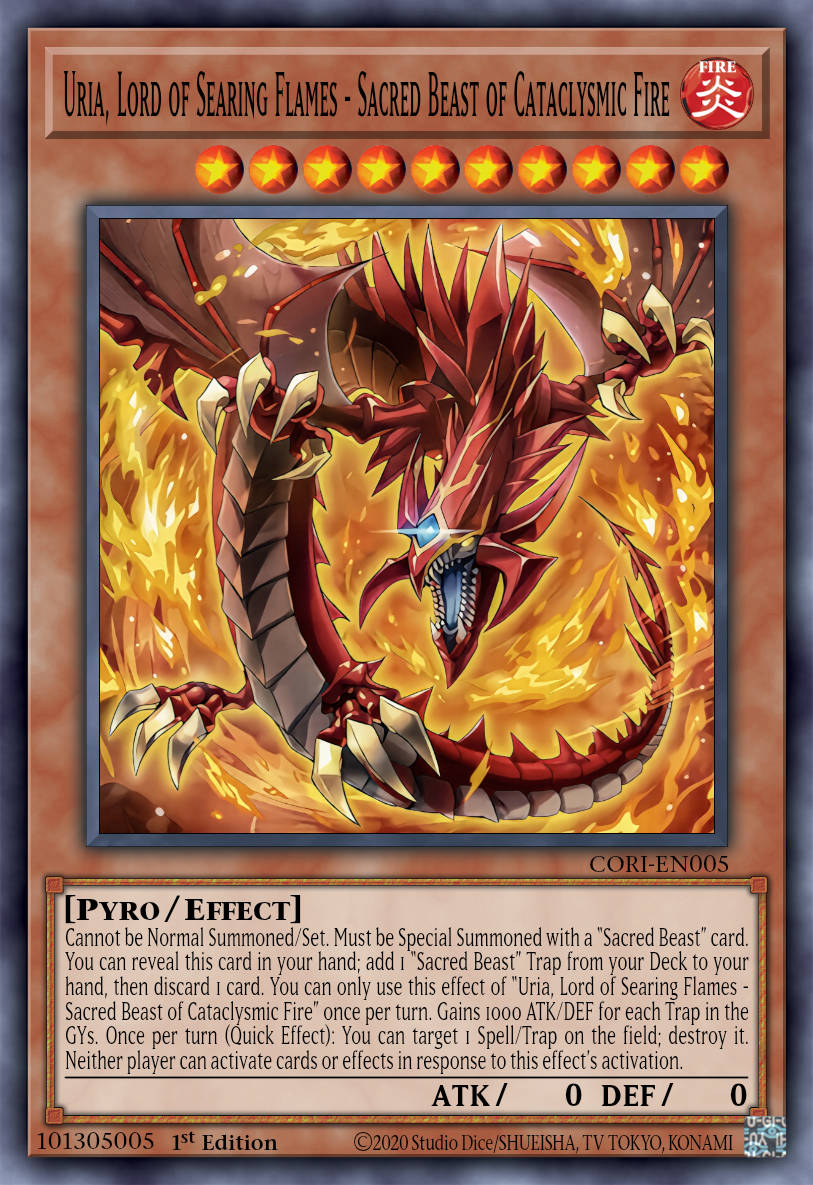 Uria, Seigneur des Flammes Aveuglantes - Bêtes Sacrées du Feu Cataclysmique Uria, Seigneur des Flammes Aveuglantes - Bêtes Sacrées du Feu Cataclysmique