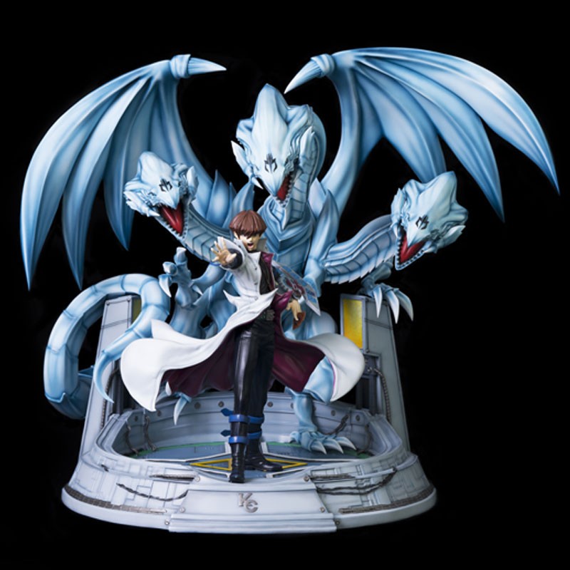 Statue Collector Yu-Gi-Oh! Kaiba et le Dragon Blanc Aux Yeux Bleus Vue Avant