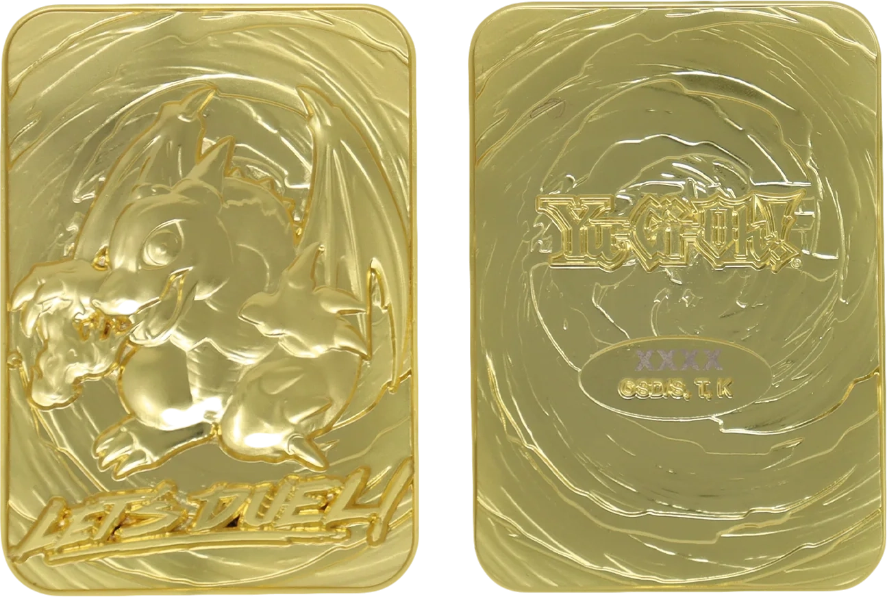 Carte Bébé Dragon plaqué or 24 carats en édition limitée Yu-Gi-Oh!