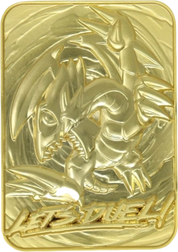 Dragon Blanc Aux Yeux Bleus Toon carte plaquée OR 24 carats