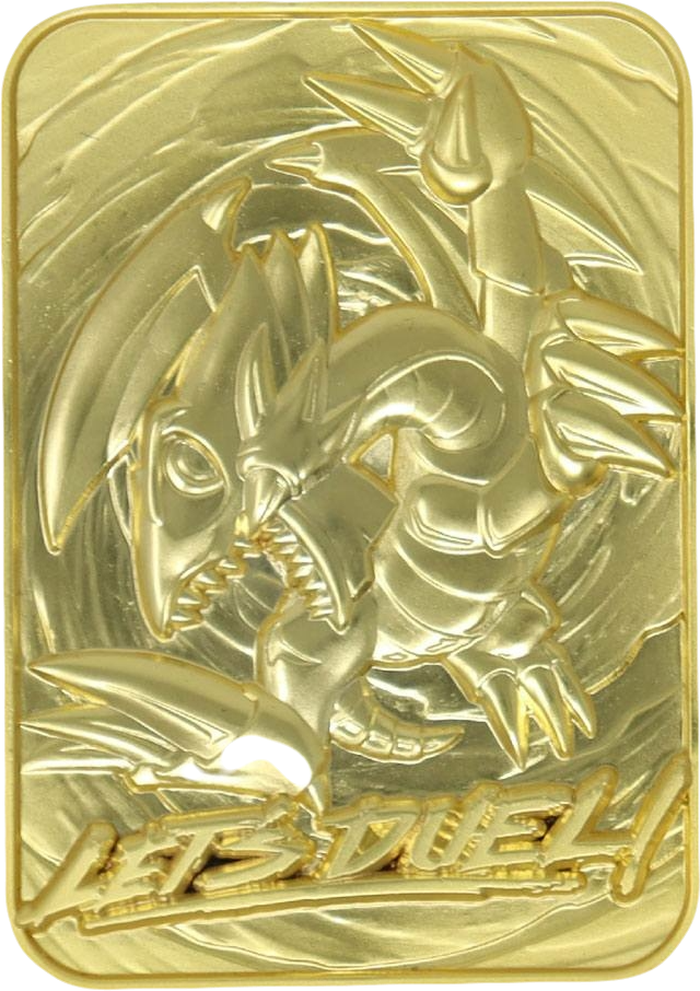 Dragon Blanc Aux Yeux Bleus Toon carte plaquée OR 24 carats