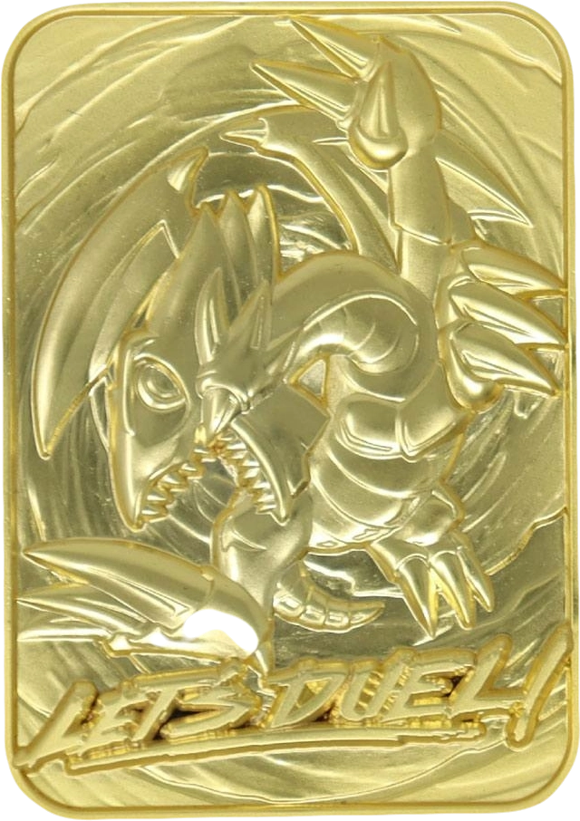 Carte Dragon Blanc Aux Yeux Bleus Toon plaqué or 24 carats en édition limitée Yu-Gi-Oh!