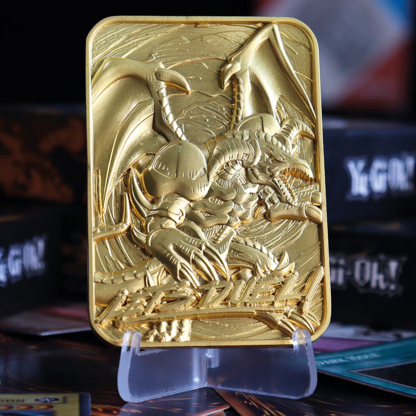 Carte Dragon Crâne Noir plaqué or 24 carats en édition limitée Yu-Gi-Oh!