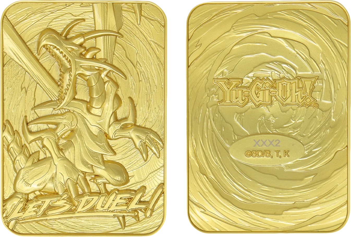 Carte Dragon Noir Aux Yeux Rouges plaqué or 24 carats en édition limitée Yu-Gi-Oh!