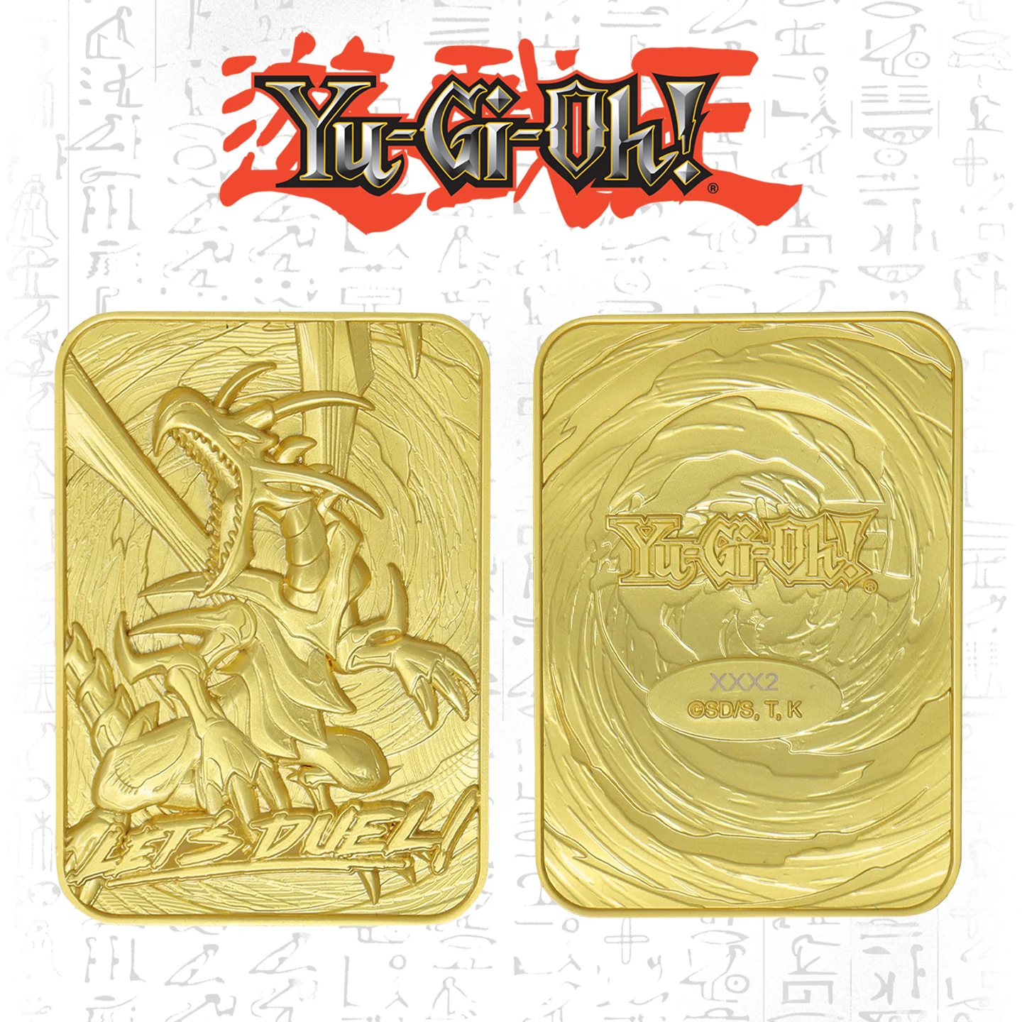 Carte Dragon Noir Aux Yeux Rouges plaqué or 24 carats en édition limitée Yu-Gi-Oh!