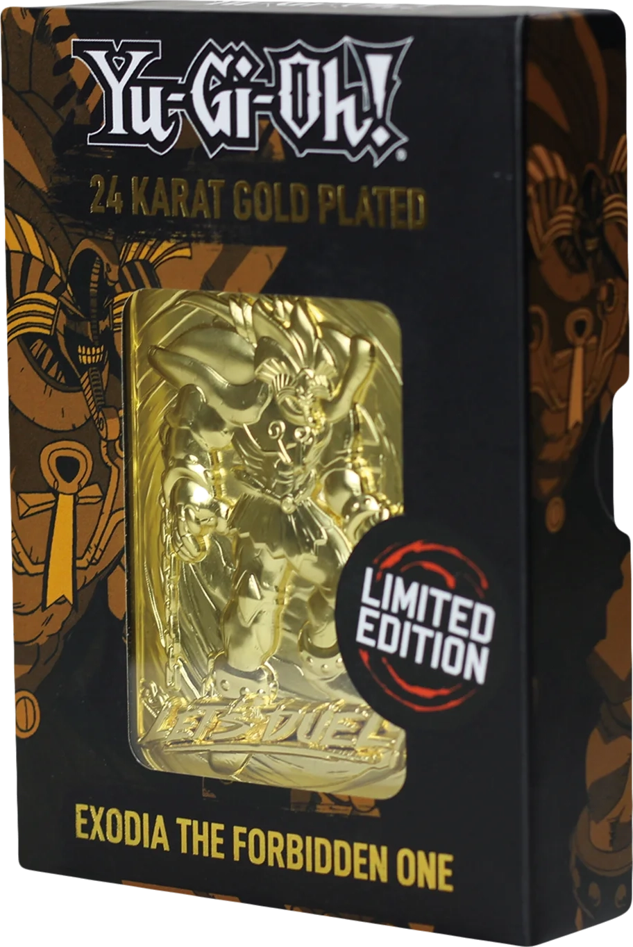 Carte Exodia plaqué or 24 carats en édition limitée Yu-Gi-Oh!