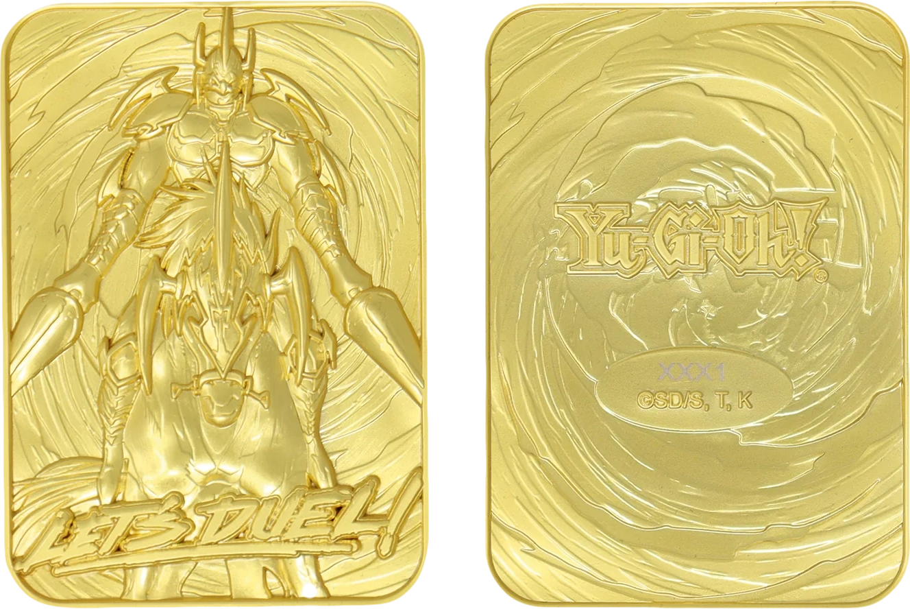 Carte Gaïa le Chevalier Implacable plaqué or 24 carats en édition limitée Yu-Gi-Oh!