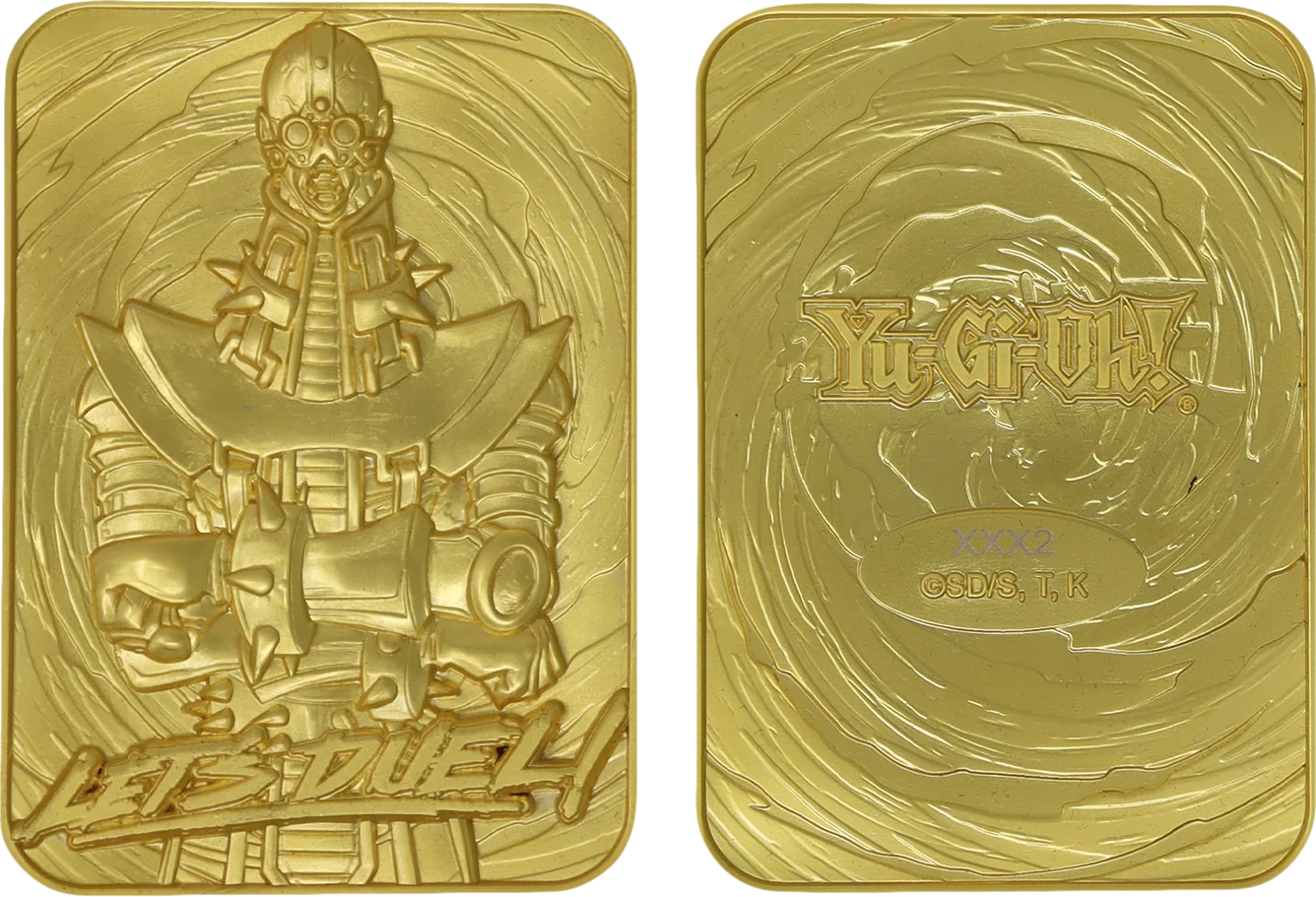 Carte Jinzo plaqué or 24 carats en édition limitée Yu-Gi-Oh!