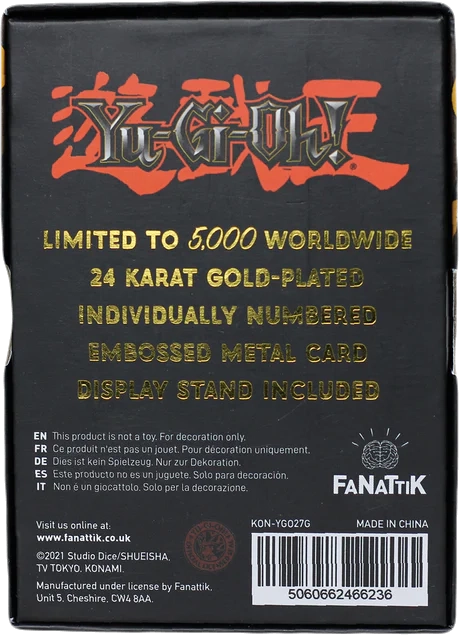 Carte Kuriboh plaqué or 24 carats en édition limitée Yu-Gi-Oh!