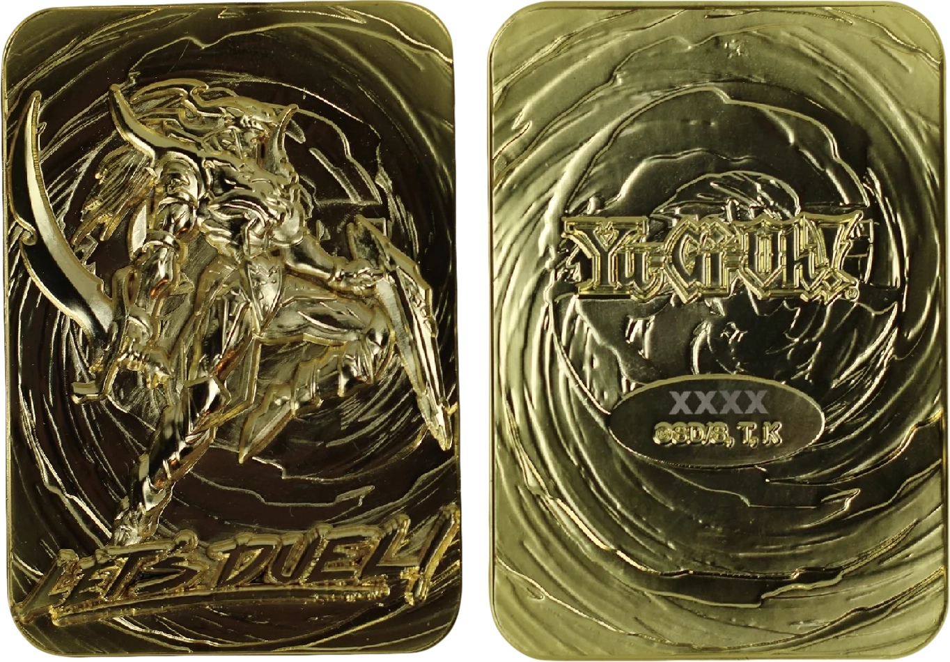 Carte Soldat du Lustre Noir plaqué or 24 carats en édition limitée Yu-Gi-Oh!