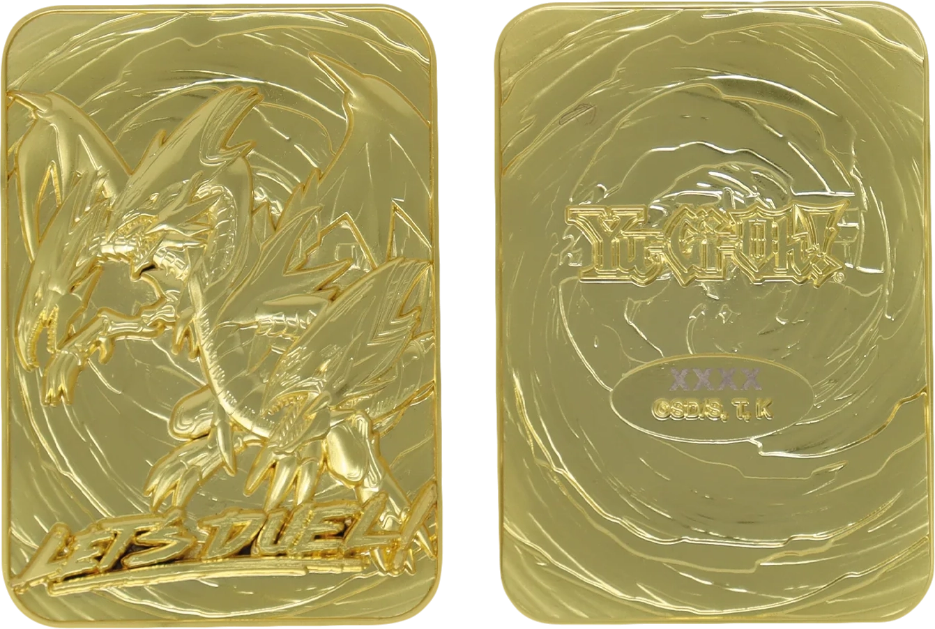 Carte Ultime Dragon Noir Aux Yeux Bleus plaqué or 24 carats en édition limitée Yu-Gi-Oh!