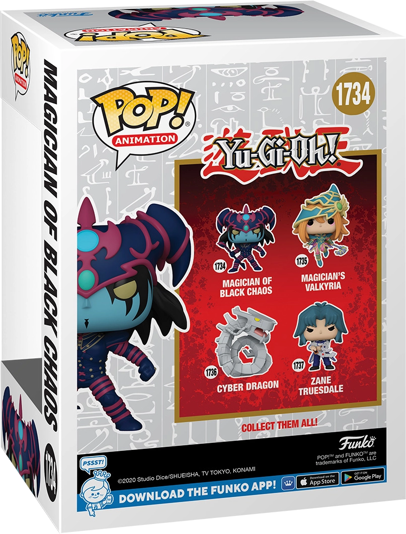 Figurine Funko Pop Yu-Gi-Oh! Magicien du Chaos Sombre Boîte vue arrière