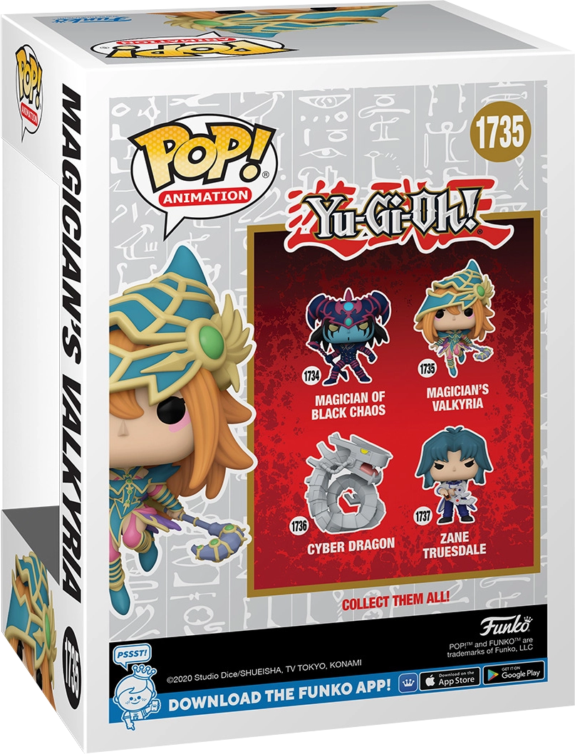 Figurine Funko Pop Yu-Gi-Oh! Valkyrie de Magicien Boîte vue arrière