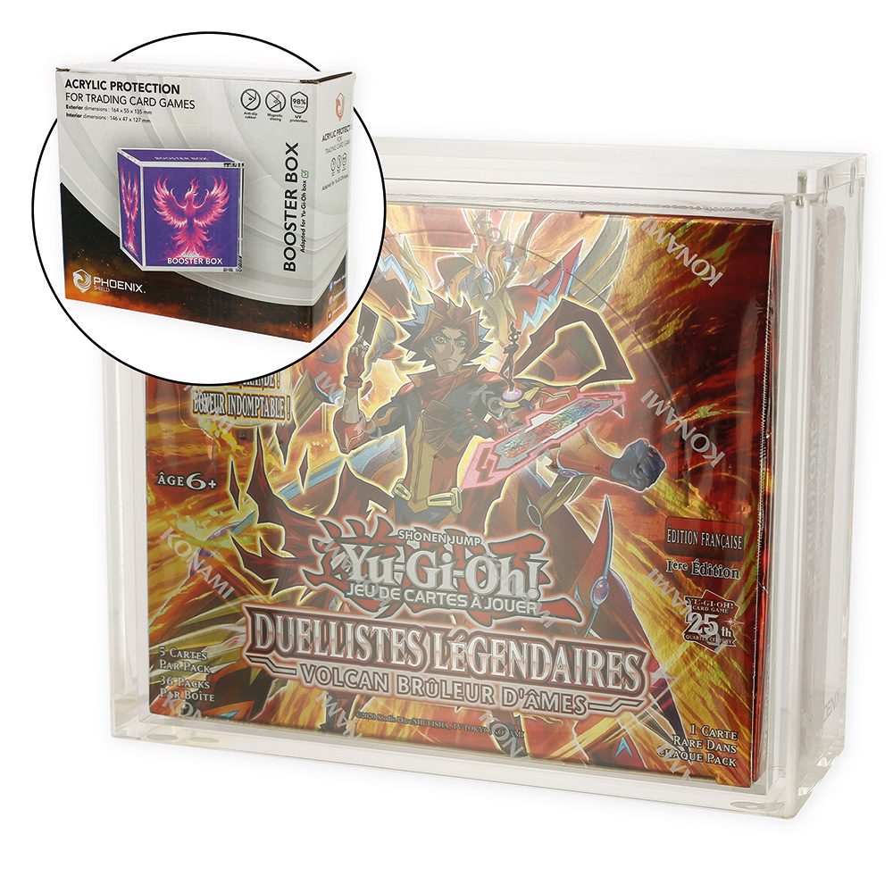 Boite-vitrine acrylique pour boite de boosters Yu-Gi-Oh
