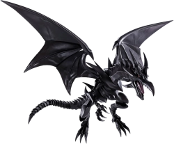 Figurine Dragon Noir Aux Yeux Rouges