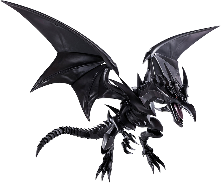 Figurine Dragon Noir Aux Yeux Rouges